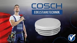 COSCH Edelstahltechnik | Montage Plastikabdeckkappe 9/42-PVC