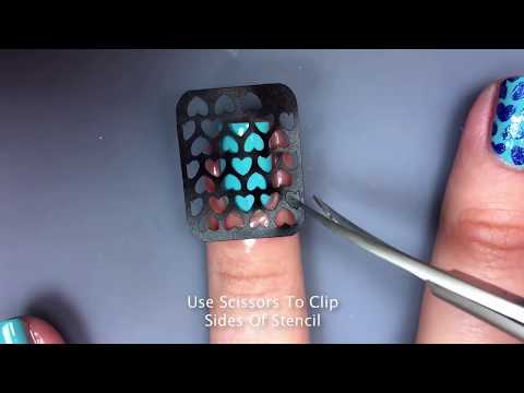 Heart Vinyl Nail Stencil Application Heart Vinyl Nail Stencil Application