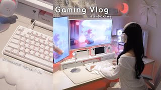 Gaming Vlog🎮 | 유니크한 감성의 화이트 키보드로 게임하기🤍✧。 | 씽크웨이 토체티 301 리뷰⌨️