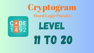 Cryptogram Level 11 - 20 Answer | Cryptogram Puzzle Game Solutions 🔐🧠 | Mini Boss
