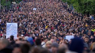 Újabb jelentős kormányellenes tüntetés volt Belgrádban