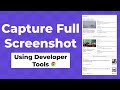 How to capture screenshot of website using chrome developer tools