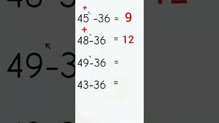 Maths subtraction Tricks #shorts