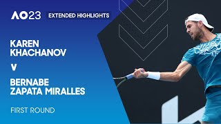 Karen Khachanov v Bernabe Zapata Miralles Extended Highlights | Australian Open 2023 First Round