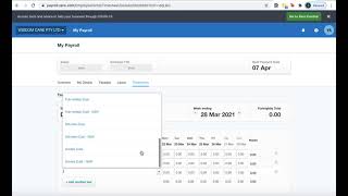 Submitting timesheet on Xero