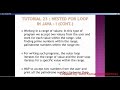 Tutorial 23 Nested For Loop in Java - I (BLUEJ FOR 9th)