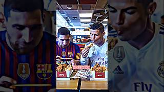 Messi \u0026 Ronaldo KFC eating challenge 😂