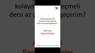 Hangi seçmeli ders kolaydır, hangisine az çalışarak geçebilirim?