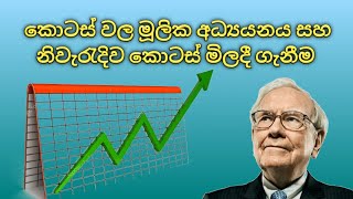 කොටස් වල මූලික අධ්‍යයනය - How to buy a stock part I (Fundamental Analysis of Stocks)