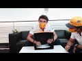 carlos sainz and lando norris play what s in the box box box