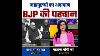 महापुरुषों का अपमान यही है BJP की पहचान 😡☝️ #amitshah #bjpexpose #aamaadmiparty #ambedkar