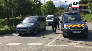 French police checking cars near Spain border