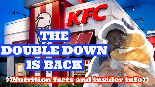 THE DOUBLE DOWN IS BACK AT KFC! (with Nutrition facts and behind the scenes info👀)