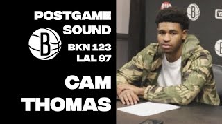 Cam Thomas Postgame Media | Nets vs. Lakers | 10/3/21