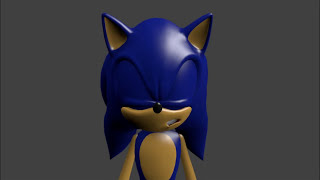 Blender Anim: Sonic Lip Sync & Blink Test
