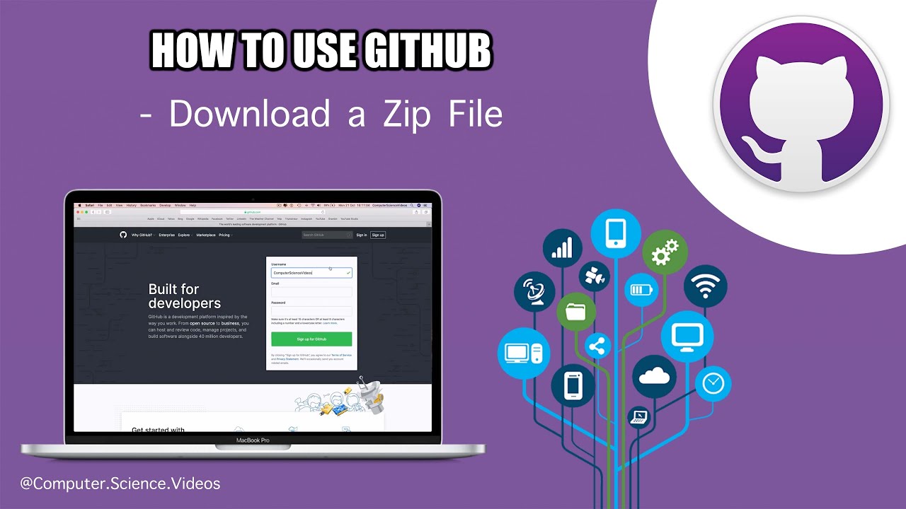 How To USE Github On A Computer - Download A GitHub Project Zip File ...