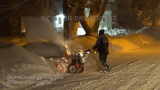 Carthage, NY Evening Very Deep Snow - 1/5/2017