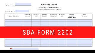 How To Complete SBA Form 2202 - Quick \u0026 Easy