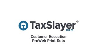 Customer Education ProWeb Print Sets