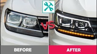 VW Tiguan / Standard to LED headlight INSTALLATION 🛠 💡