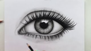 || How to draw realistic eye || Simple way to draw realistic eye || #shorts