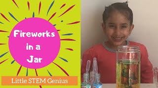 How to do Fireworks in a Jar? | Easy Science Experiment for Kids by LittleSTEMGenius