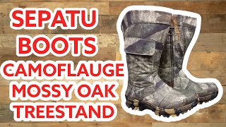 JUAL SEPATU BOOTS CAMO MOSSY OAK TRESSTAND...  SEPATU BERBURU TERBAIK