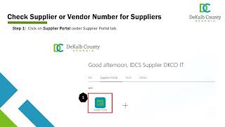 Check Supplier or Vendor Number for Suppliers Quick