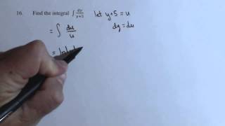 Indefinite Integral with U Substitution F16