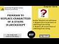 37. JS program to replace all substring from a string | JavaScript Tutorial for beginners in Hindi
