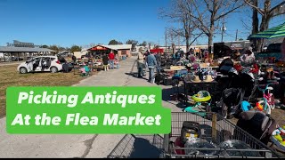 PICKING ANTIQUES & VINTAGE TREASURES AT THE FLEA MARKET IN JACKSONVILLE FL SHOPPING VLOG