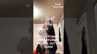 Paper fursuittt #furries #fursuiters #cosplay #cat #therian #costume #fursuit #quadrobics