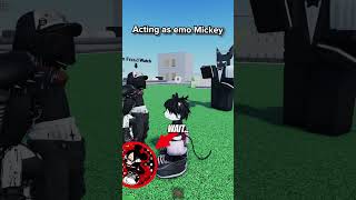 EMO MICKEY finds a solution to his problems 💀😭 #roblox