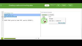 Creating a table and inserting data | Computer Programming | Khan Academy - All In One