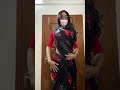 crossdresser anushka in black saree male to female makeup