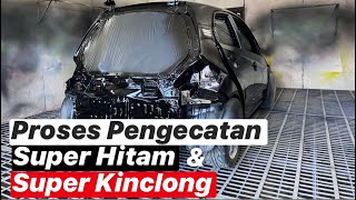 Proses Pengecatan Honda Brio Super Hitam Dan Super Kinclong