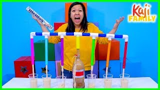 Soda Dispenser DIY with Diet Coke and Mentos Experiment!!!