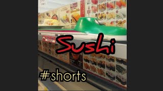 【Sushi 】特急列車最高！魚べい！美味しくて感激！！　Sushi carried on a train  전차로 나르다 초밥  #shorts