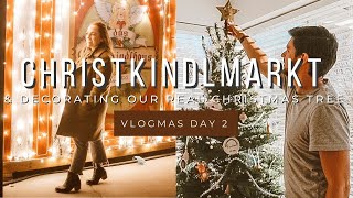 Vlogmas Day 2: Christkindlmarkt and Decorating Our Real Christmas Tree