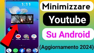 Come ridurre a icona Youtube su Android 2024 |  Come riprodurre YouTube in background