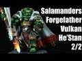 How to paint Vulkan He'Stan the Forgefather of Salamanders? Space Marines Warhammer 40k Airbrush 2