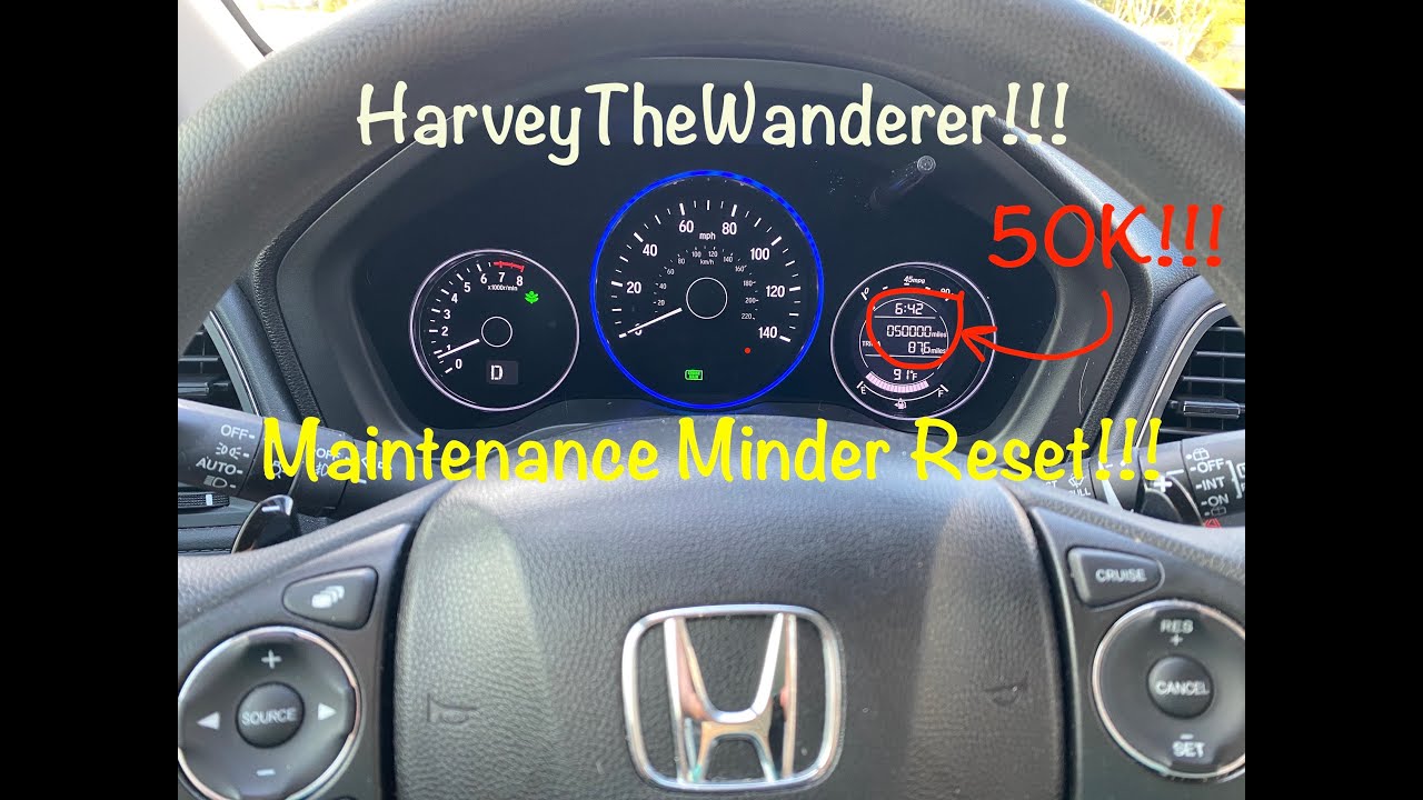 2018 Honda HRV: Maintenance Minder Reset - YouTube