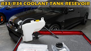 R33 R34 Nissan Skyline Coolant Reservoir Tank Install - MegaZip Parts