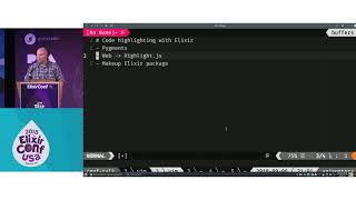 Lighting Talk ElixirConf 2018 - Code highlighting with elixir - Jeff Gillis