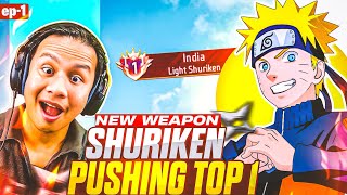 Pushing Top 1 in 🇮🇳 NARUTO SHURIKEN Crazy weapon 🔫