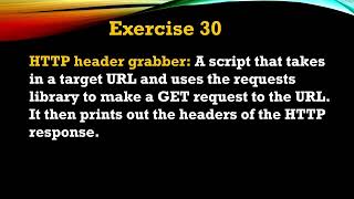#30 Exercise - Create an HTTP Header Grabber in Python with the Requests Library. #python