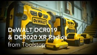 DeWALT DCR019 \u0026 DCR020  XR Compact Jobsite Radios from Toolstop