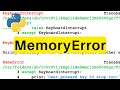 MemoryError | Python | Tutorial