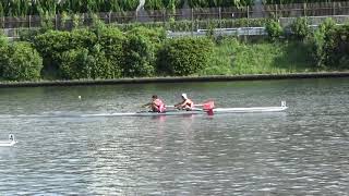 1,20180908インカレ3日目男子舵手なしペア飛鷹準決勝伴走車