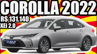 R$ 131.140 SHOWROOM Toyota Corolla XEi 2022 Prata Supernova CVT10 aro 17 2.0 177 cv 21,4 kgfm